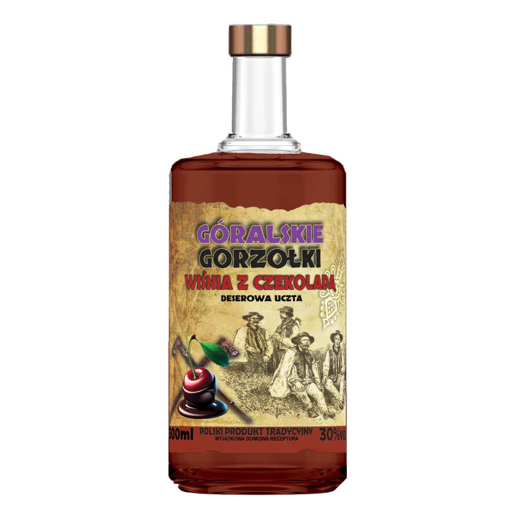 Nalewka Góralskie Gorzołki Wiśnia z Czekoladą 30% 500 ml