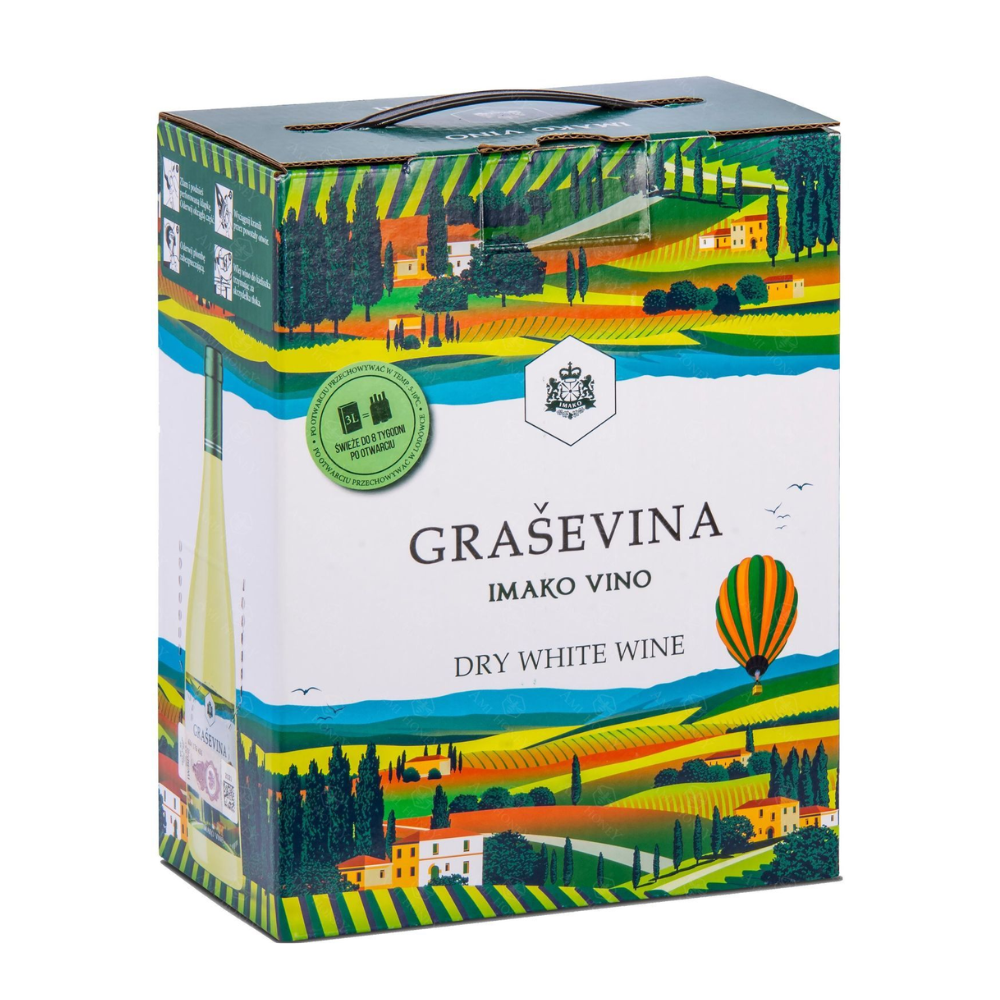 Wino Imako Grasevina BIB 11,5% białe wytrawne 3000 ml
