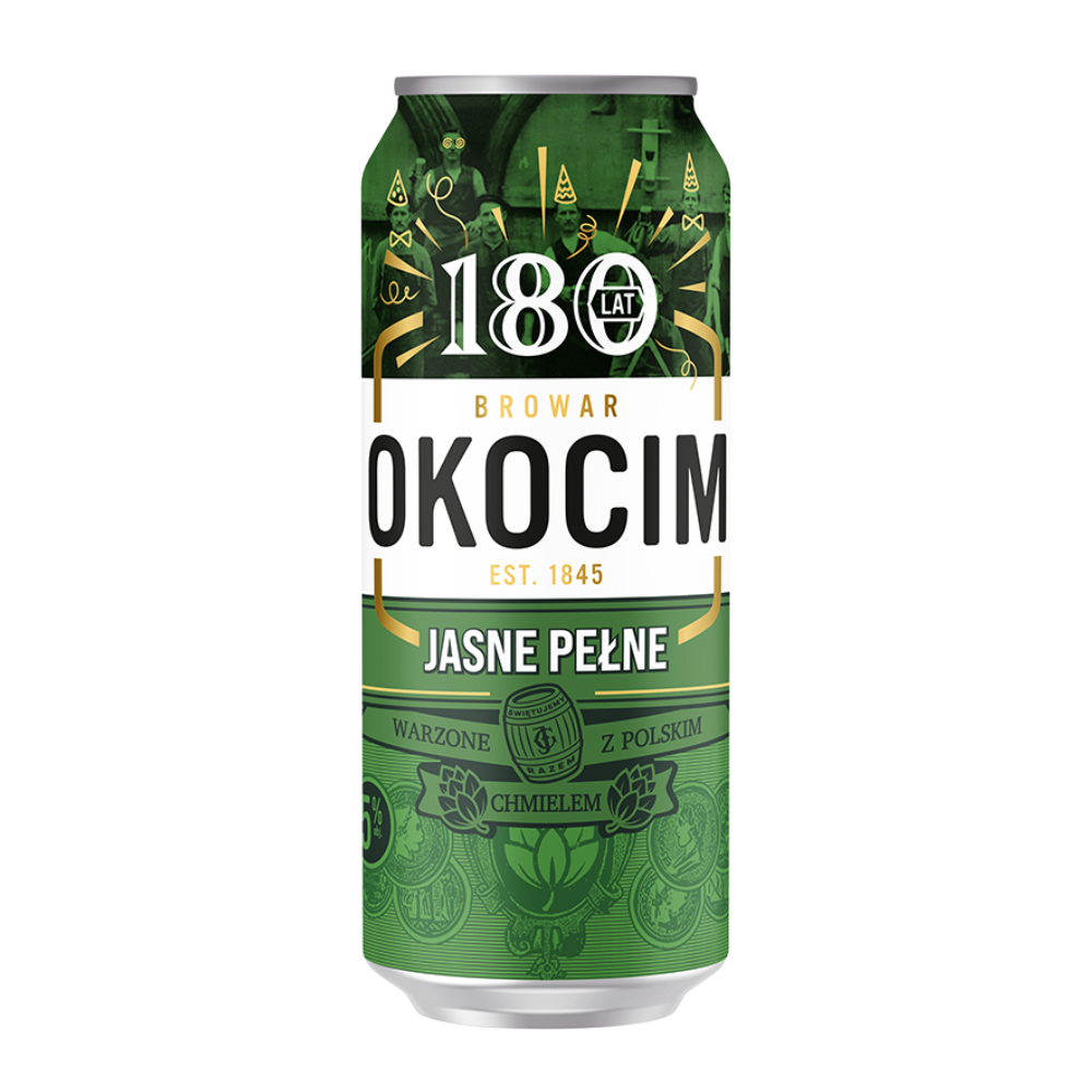 Piwo Okocim Jasne Pełne 5% 500 ml Puszka