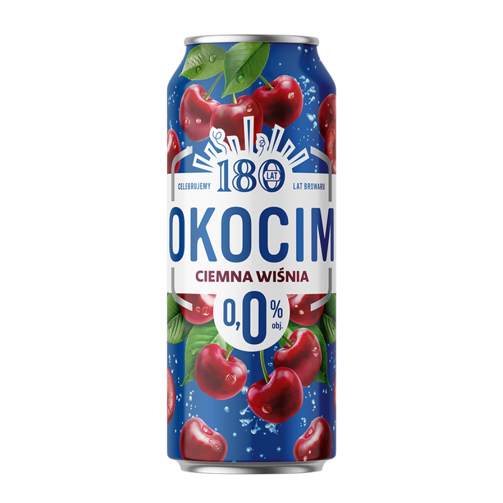 Piwo Okocim Ciemna Wiśnia 0% 500 ml puszka