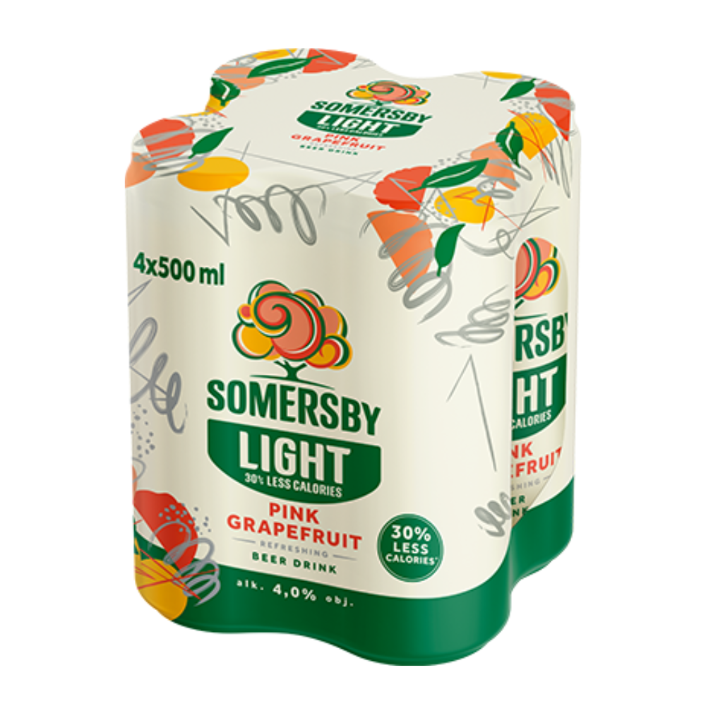 Piwo Somersby Pink Grapefruit Light 4% 500 ml 4-pak puszka
