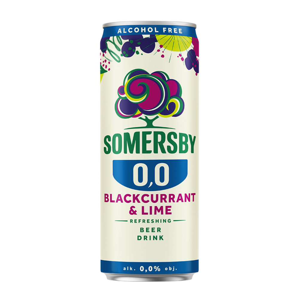 Somersby Blackcurrant & Lime 0,0% 330 ml puszka