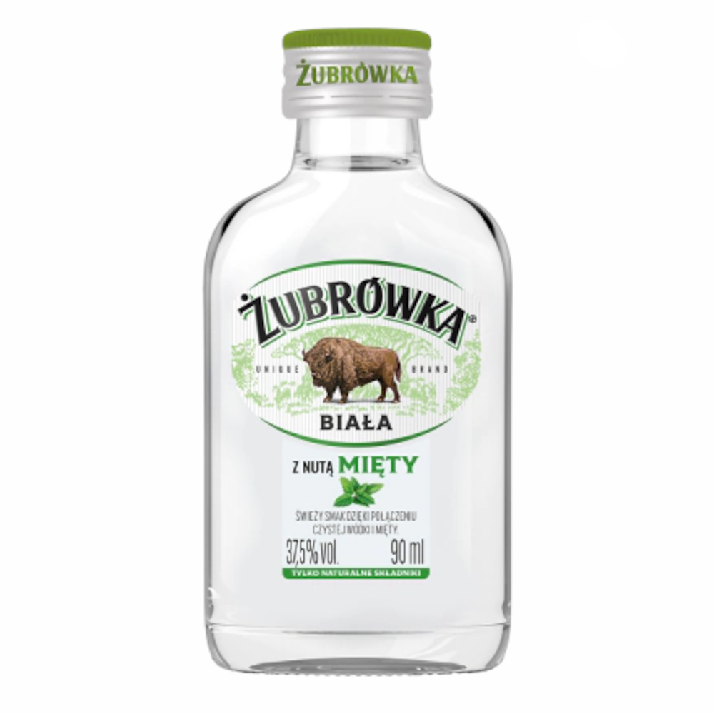 Wódka Żubrówka  z Nutą Mięty 37,5% 90 ml